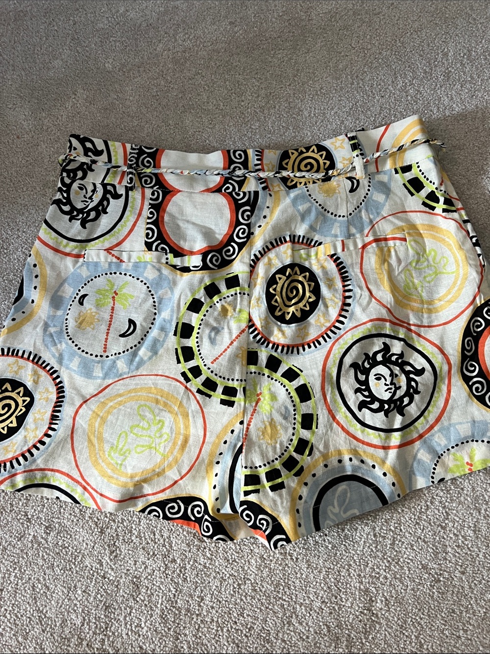 Never Fully Dressed Sun & Medallion Print Drawstring Shorts - Multicolor - Picture 5 of 7